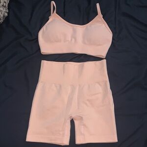 Women's light orange workout Set